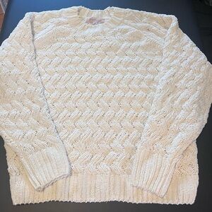 Philosophy Cream Textured Knit Sweater